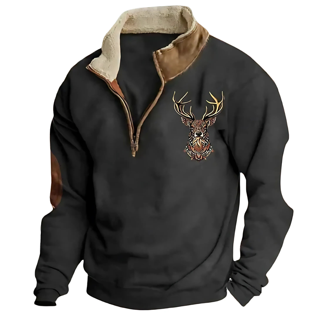 Blas | Elegant sweater with three-quarter zip