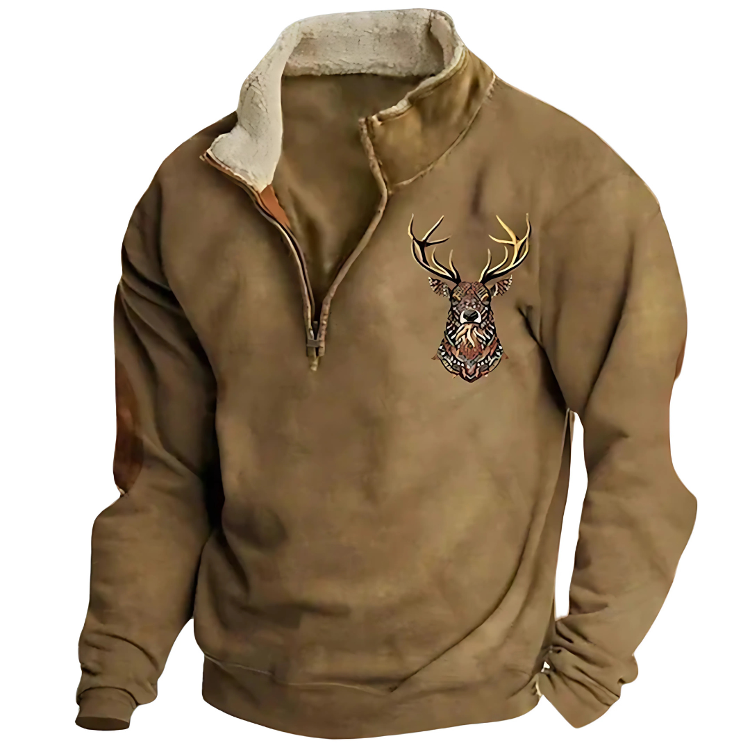 Blas | Elegant sweater with three-quarter zip