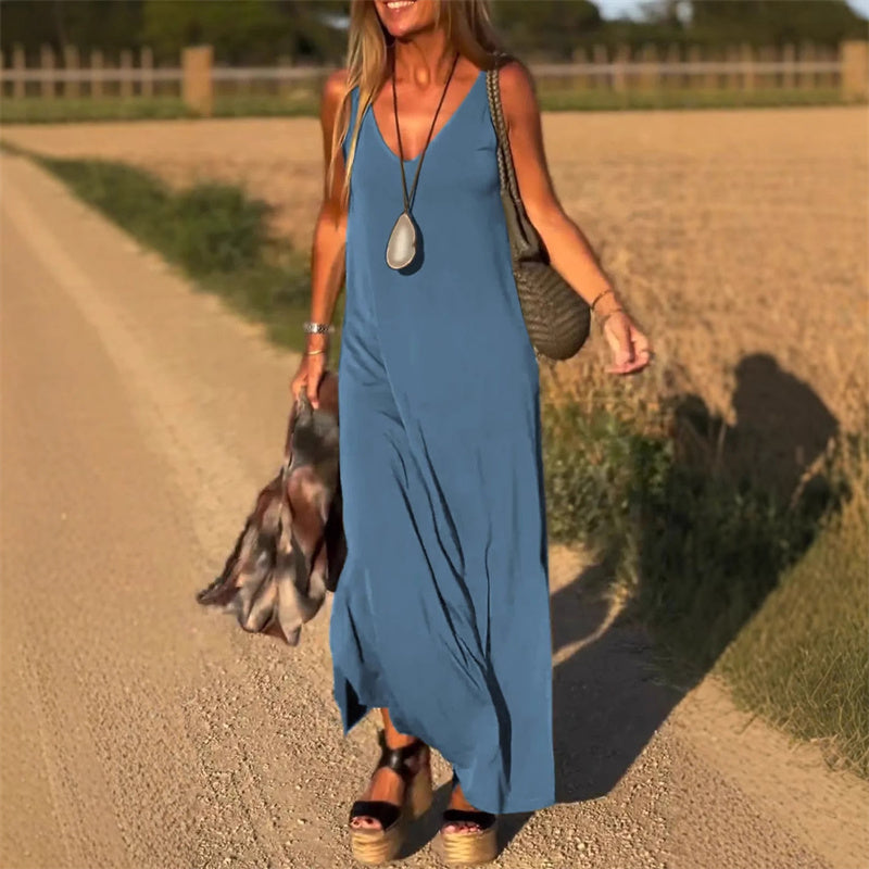 Sierra | Long summer dress with V-neck
