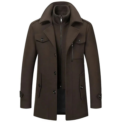 Adrien | Refined winter coat with stand-up collar