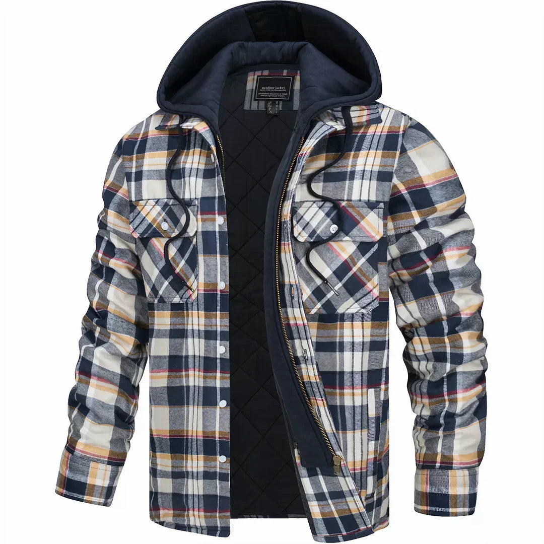 Jaime | Plaid jacket with hood