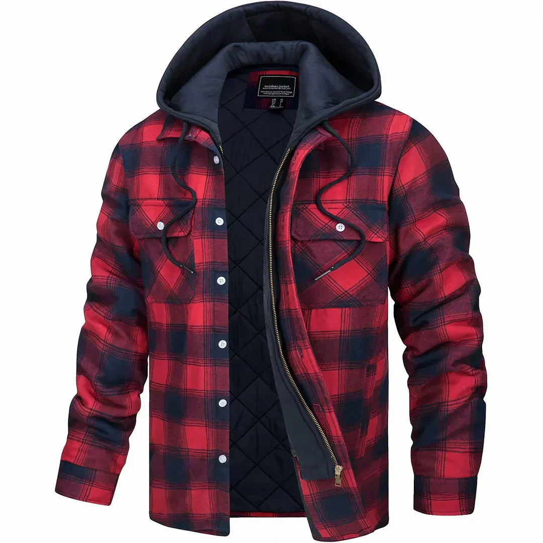 Jaime | Plaid jacket with hood