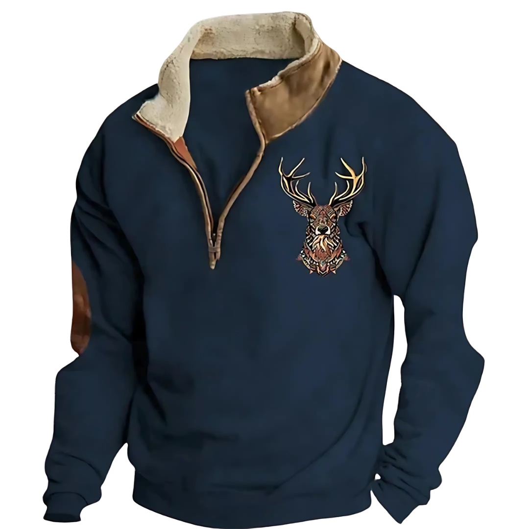 Blas | Elegant sweater with three-quarter zip